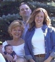 Mom, Dad, Grandma, and baby Quinn