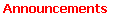 Caneva Announcements